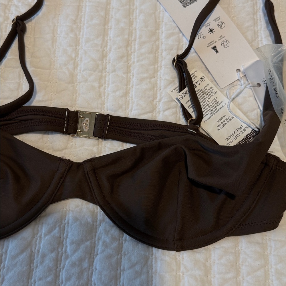 Rhythm Dark Brown Two-Piece Bikini Set - M - Picture 3 of 12